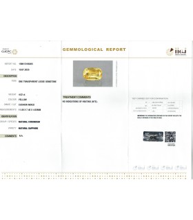 4.02 cts Unheated Natural Yellow Sapphire - Pukhraj (SKU:90156502)