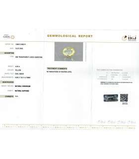 4 cts Unheated Natural Yellow Sapphire - Pukhraj (SKU:90156816)