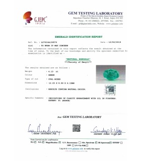 4.13 cts Natural Emerald - Panna (SKU:90077395)