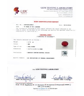 2.73 cts Unheated Natural Ruby - Manak (SKU:90083730)