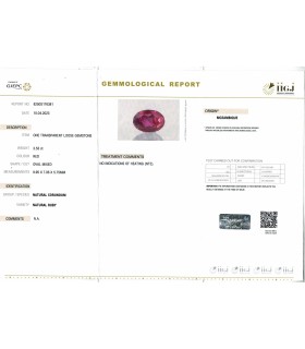 3.53 cts Unheated Natural Ruby - Mozambique - Manak (SKU:90131257)