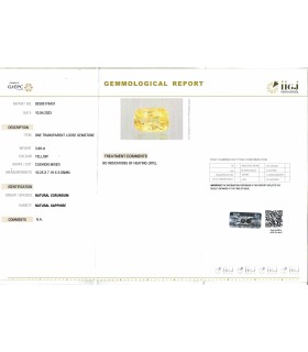 3.99 cts Unheated Natural Yellow Sapphire - Pukhraj (SKU:90132551)