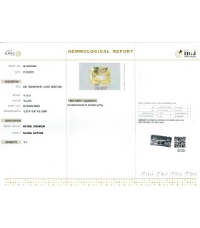 11.53 cts Unheated Natural Yellow Sapphire - Pukhraj (SKU:90136092)