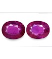 4.31 cts Unheated Natural Ruby (Manak) - Earring Pair