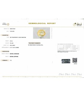 4.04 cts Unheated Natural Yellow Sapphire - Pukhraj (SKU:90132162)