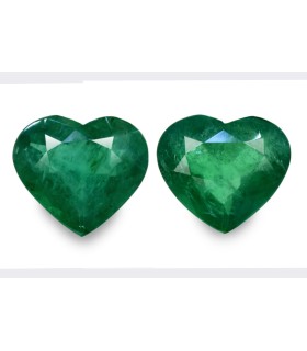 6.34 cts Natural Emerald (Panna) - Earring Pair