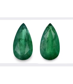 13.06 cts Natural Emerald (Panna) - Earring Pair