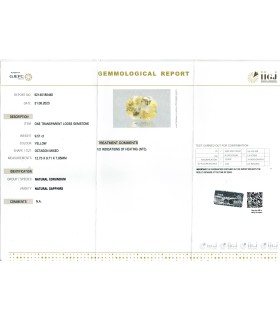 9.51 cts Unheated Natural Yellow Sapphire - Pukhraj (SKU:90136009)