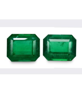 16.56 cts Natural Emerald (Panna) - Earring Pair