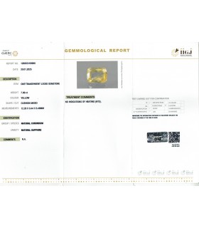 7.99 cts Unheated Natural Yellow Sapphire - Pukhraj (SKU:90152962)