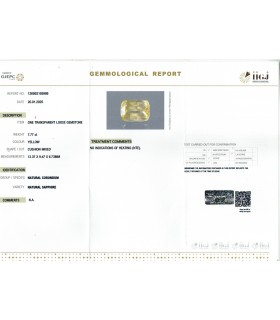 7.77 cts Unheated Natural Yellow Sapphire - Pukhraj (SKU:90152979)