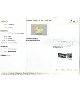 7.33 cts Unheated Natural Yellow Sapphire - Pukhraj (SKU:90149276)