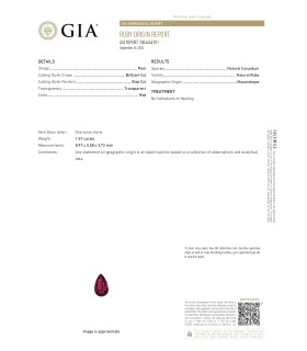 1.57 cts Unheated Natural Ruby - Mozambique - Manak (SKU:90148712)