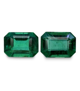 2.09 cts Natural Emerald (Panna) - Earring Pair