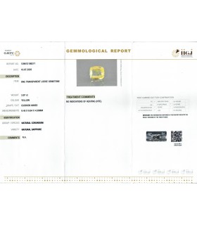3.87 cts Unheated Natural Yellow Sapphire - Pukhraj (SKU:90156830)