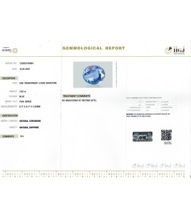 3.82 cts Unheated Natural Blue Sapphire - Neelam (SKU:90155628)