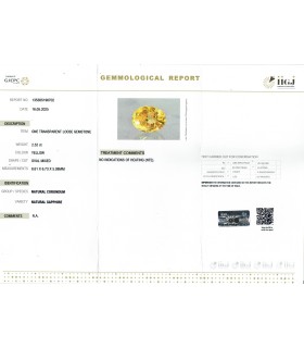 2.52 cts Unheated Natural Yellow Sapphire - Pukhraj (SKU:90155840)