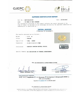 3.01 cts Unheated Natural Yellow Sapphire - Pukhraj (SKU:90092503)