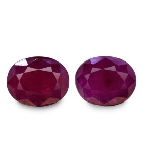 4.94 cts Unheated Natural Ruby (Manak) - Earring Pair