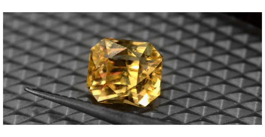 Glass filled hot sale yellow sapphire